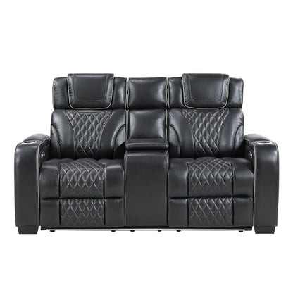 8449BK*2PWHM 2pc Set: Sofa, Love (Power) - 8449BK*2PWHM