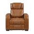 8449BR-1PWHM Power Reclining Chair with Power Headrest, Storage Arms with Cup Holders, Air Massage and Heat, LED Lighting and Charging Ports - 8449BR-1PWHM