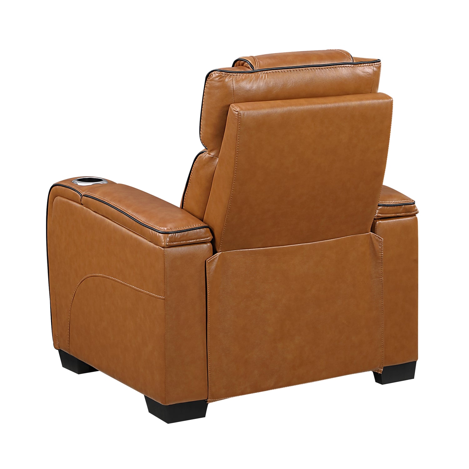 8449BR-1PWHM Power Reclining Chair with Power Headrest, Storage Arms with Cup Holders, Air Massage and Heat, LED Lighting and Charging Ports - 8449BR-1PWHM