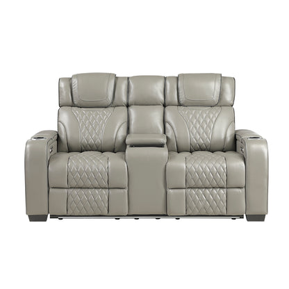 8449GY*2PWHM 2pc Set: Sofa, Love (Power) - 8449GY*2PWHM
