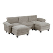 8450PWT*53AC2OT (6)5-Piece Modular Sectional with Ottoman - 8450PWT*53AC2OT