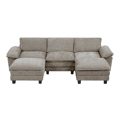 8450PWT*53AC2OT (6)5-Piece Modular Sectional with Ottoman - 8450PWT*53AC2OT