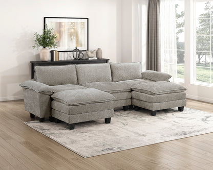 8450PWT*53AC2OT (6)5-Piece Modular Sectional with Ottoman - 8450PWT*53AC2OT