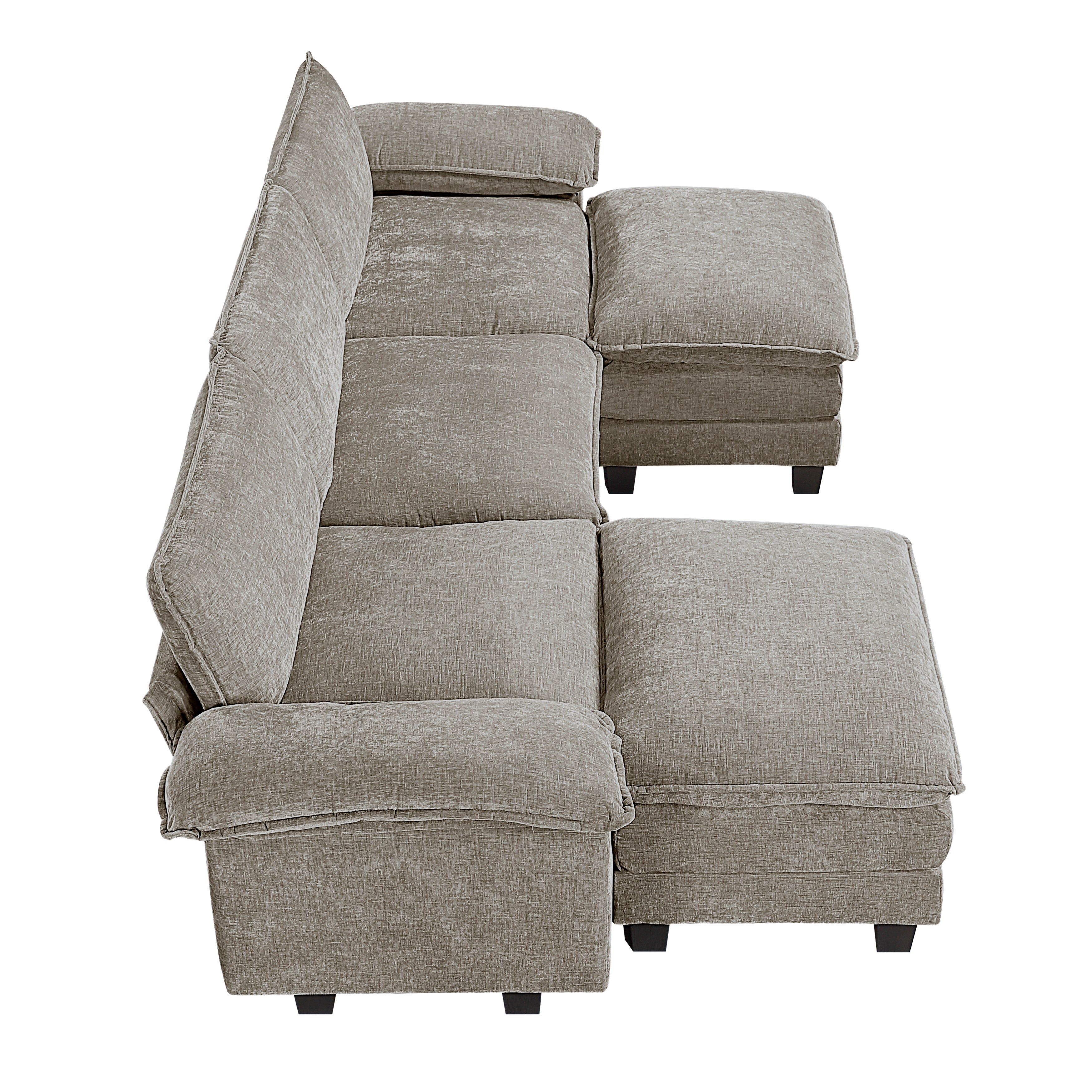 8450PWT*53AC2OT (6)5-Piece Modular Sectional with Ottoman - 8450PWT*53AC2OT