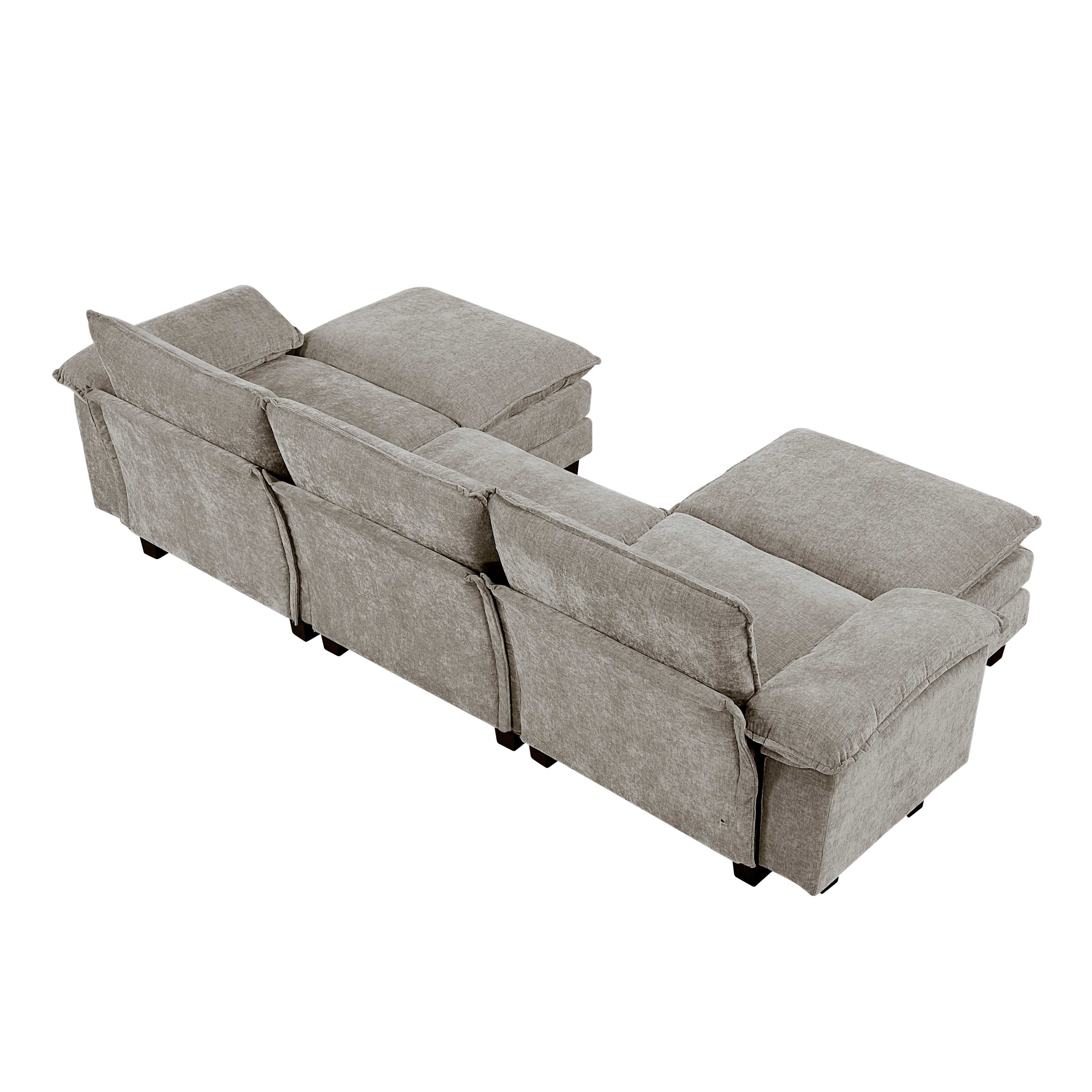 8450PWT*53AC2OT (6)5-Piece Modular Sectional with Ottoman - 8450PWT*53AC2OT