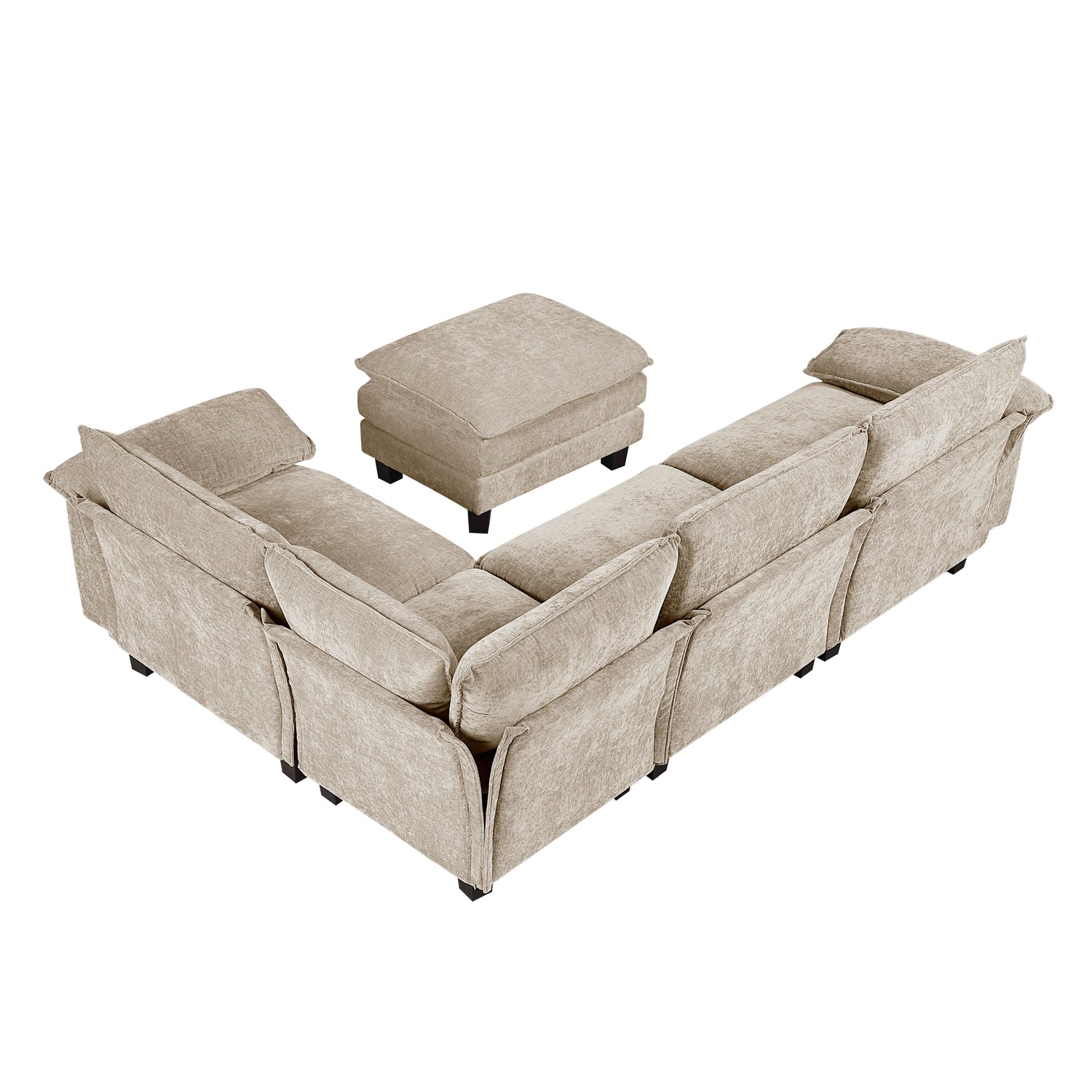8450PWT*53ACCR (6)6-Piece Modular Sectional with Ottoman - 8450PWT*53ACCR