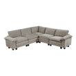 8450PWT*54ACCR (6)5-Piece Modular Sectional - 8450PWT*54ACCR