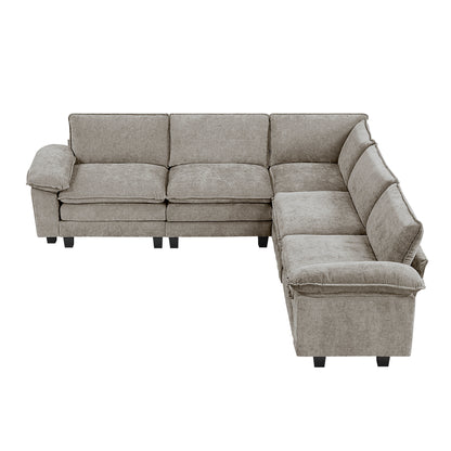 8450PWT*54ACCR (6)5-Piece Modular Sectional - 8450PWT*54ACCR