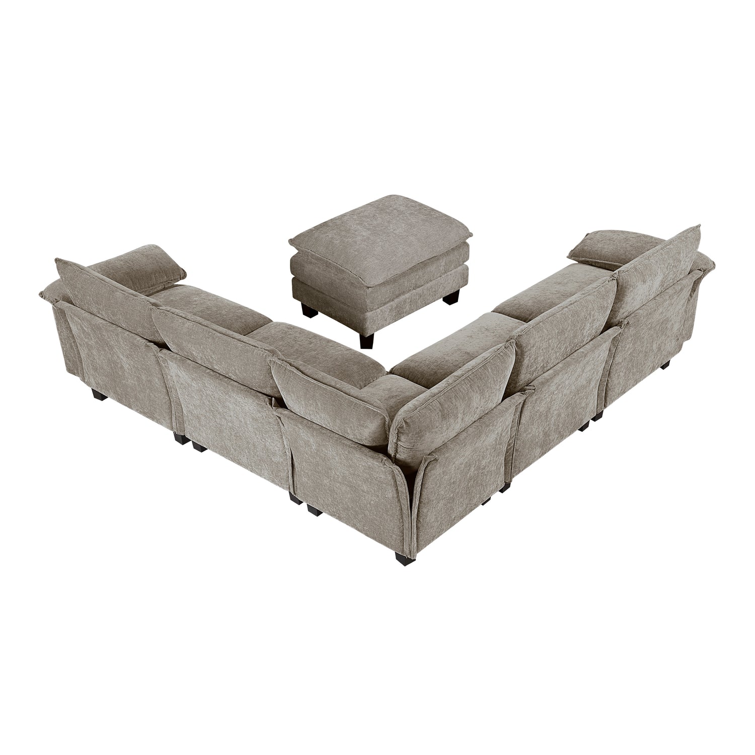 8450PWT*64ACCROT (7)6-Piece Modular Sectional with Ottoman - 8450PWT*64ACCROT