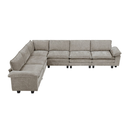8450PWT*65ACCR (7)6-Piece Modular Sectional - 8450PWT*65ACCR