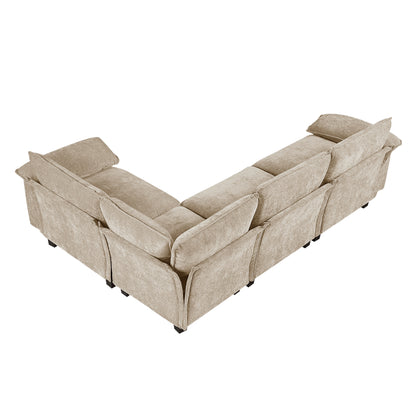 8450TPE*43ACCR (5)5-Piece Modular Sectional - 8450TPE*43ACCR