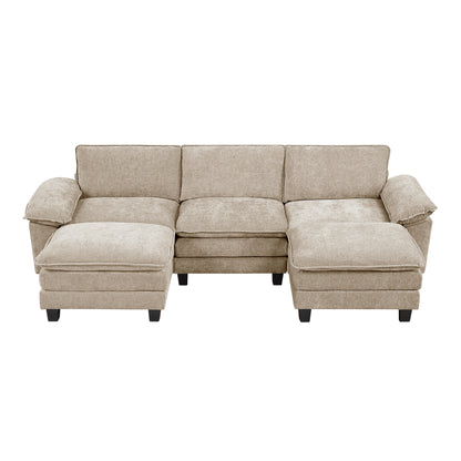 8450TPE*53AC2OT (6)5-Piece Modular Sectional with Ottoman - 8450TPE*53AC2OT
