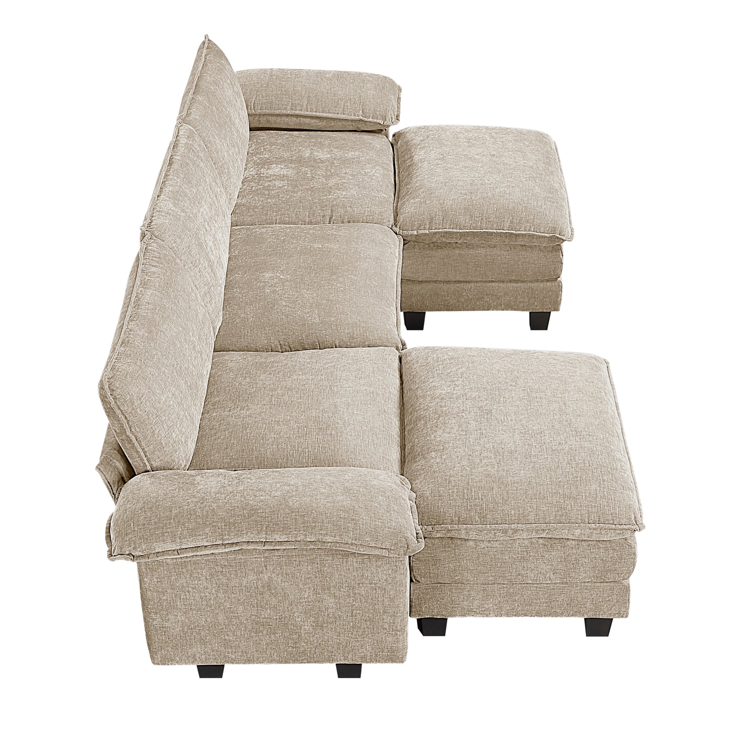 8450TPE*53AC2OT (6)5-Piece Modular Sectional with Ottoman - 8450TPE*53AC2OT