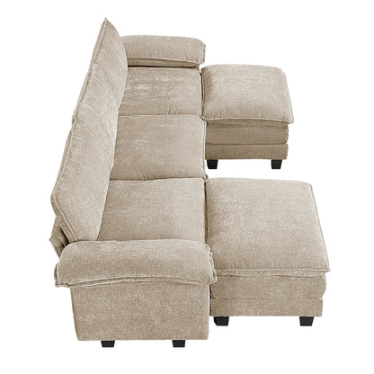 8450TPE*53AC2OT (6)5-Piece Modular Sectional with Ottoman - 8450TPE*53AC2OT