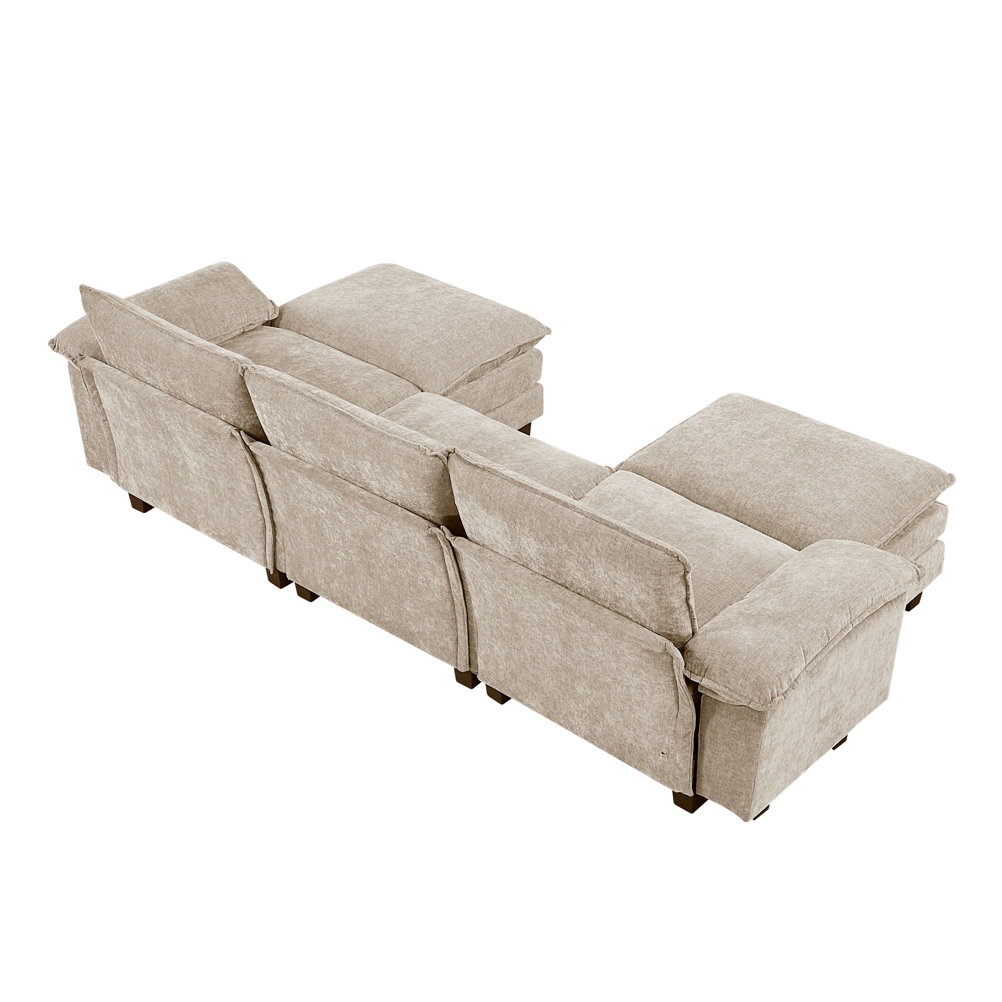8450TPE*53AC2OT (6)5-Piece Modular Sectional with Ottoman - 8450TPE*53AC2OT