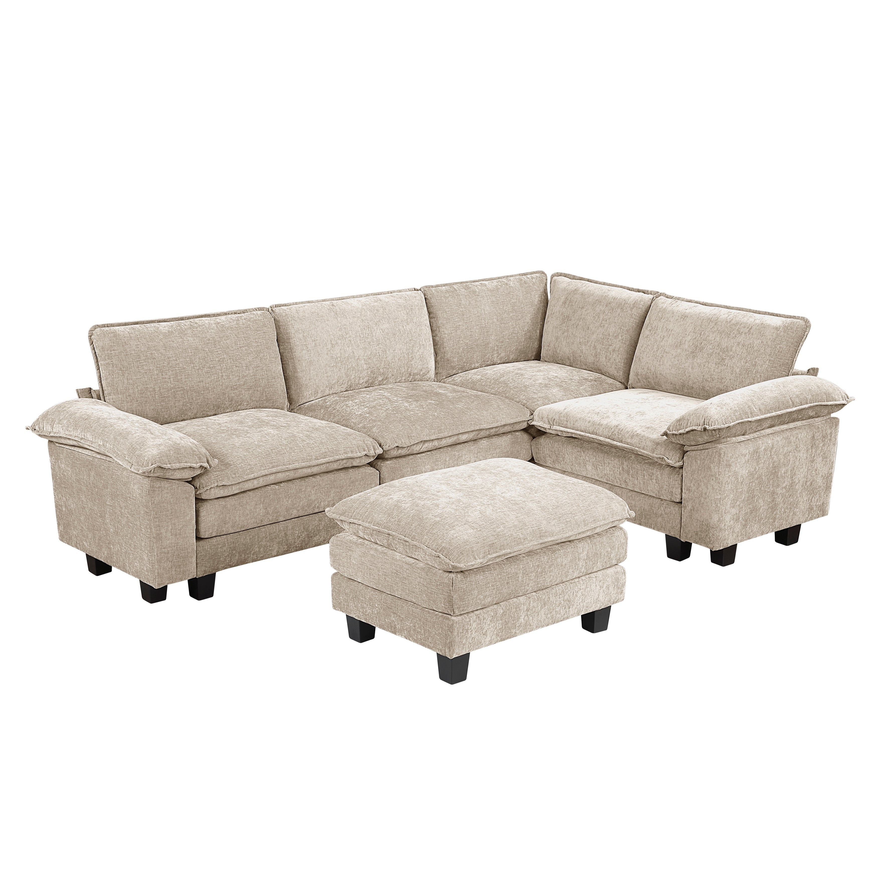 8450TPE*53ACCR (6)6-Piece Modular Sectional with Ottoman - 8450TPE*53ACCR