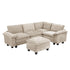 8450TPE*53ACCR (6)6-Piece Modular Sectional with Ottoman - 8450TPE*53ACCR