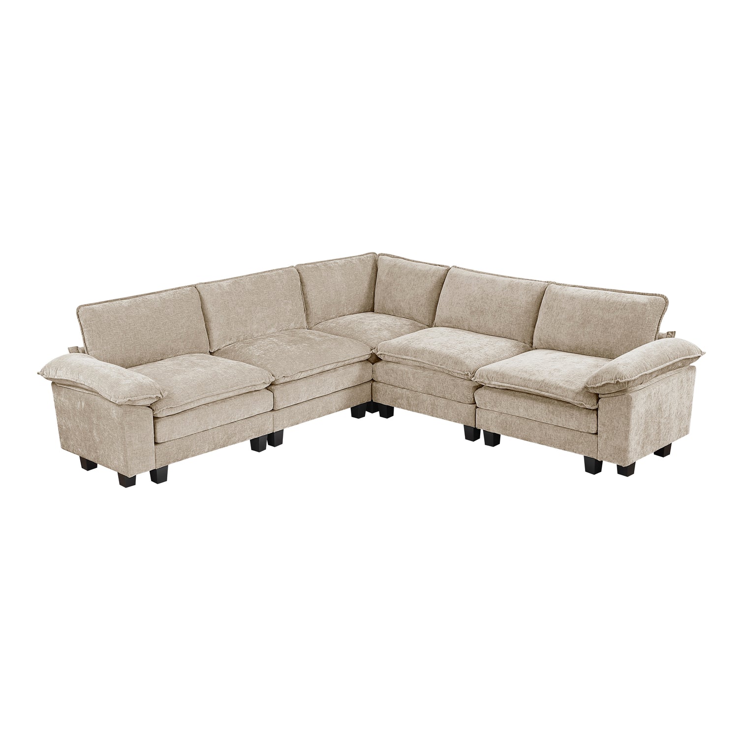 8450TPE*54ACCR (6)5-Piece Modular Sectional - 8450TPE*54ACCR