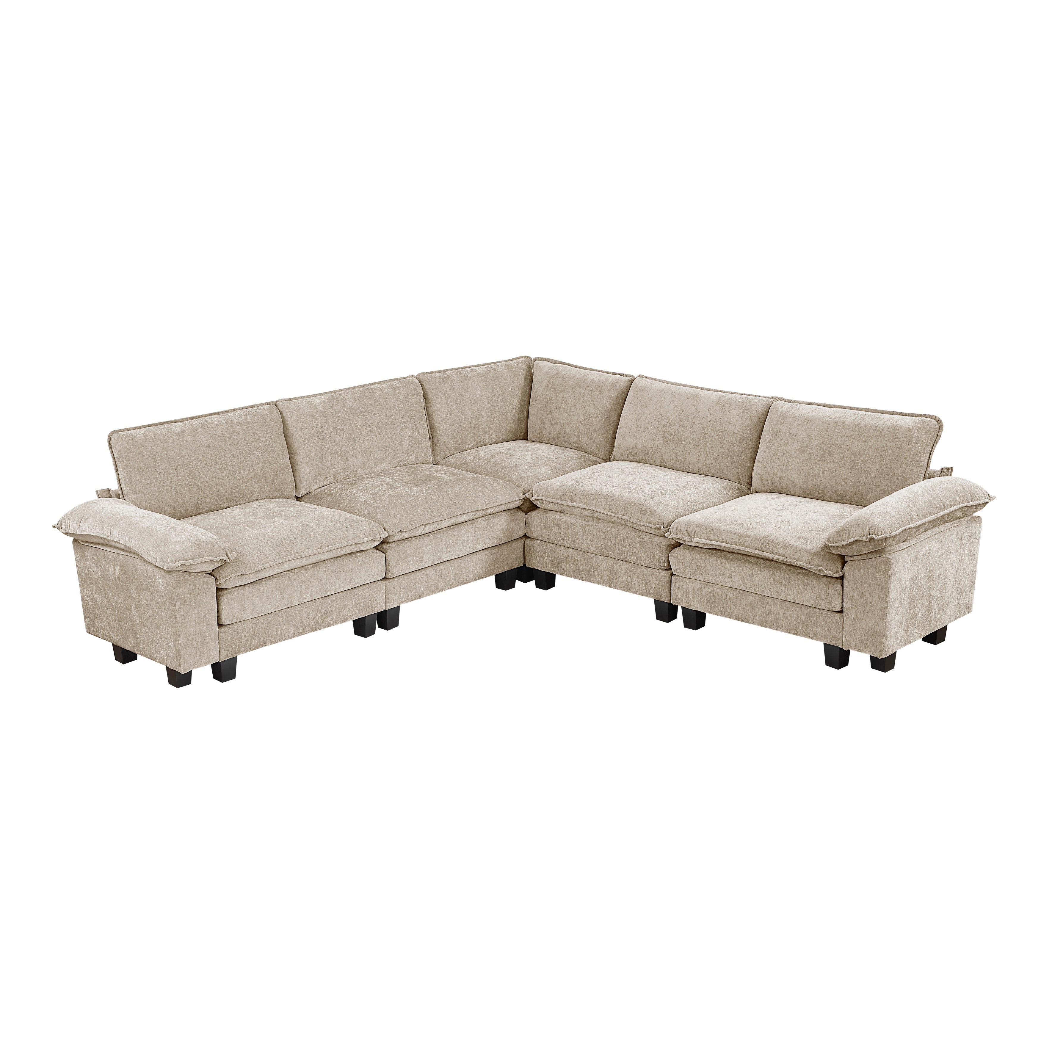 8450TPE*54ACCR (6)5-Piece Modular Sectional - 8450TPE*54ACCR