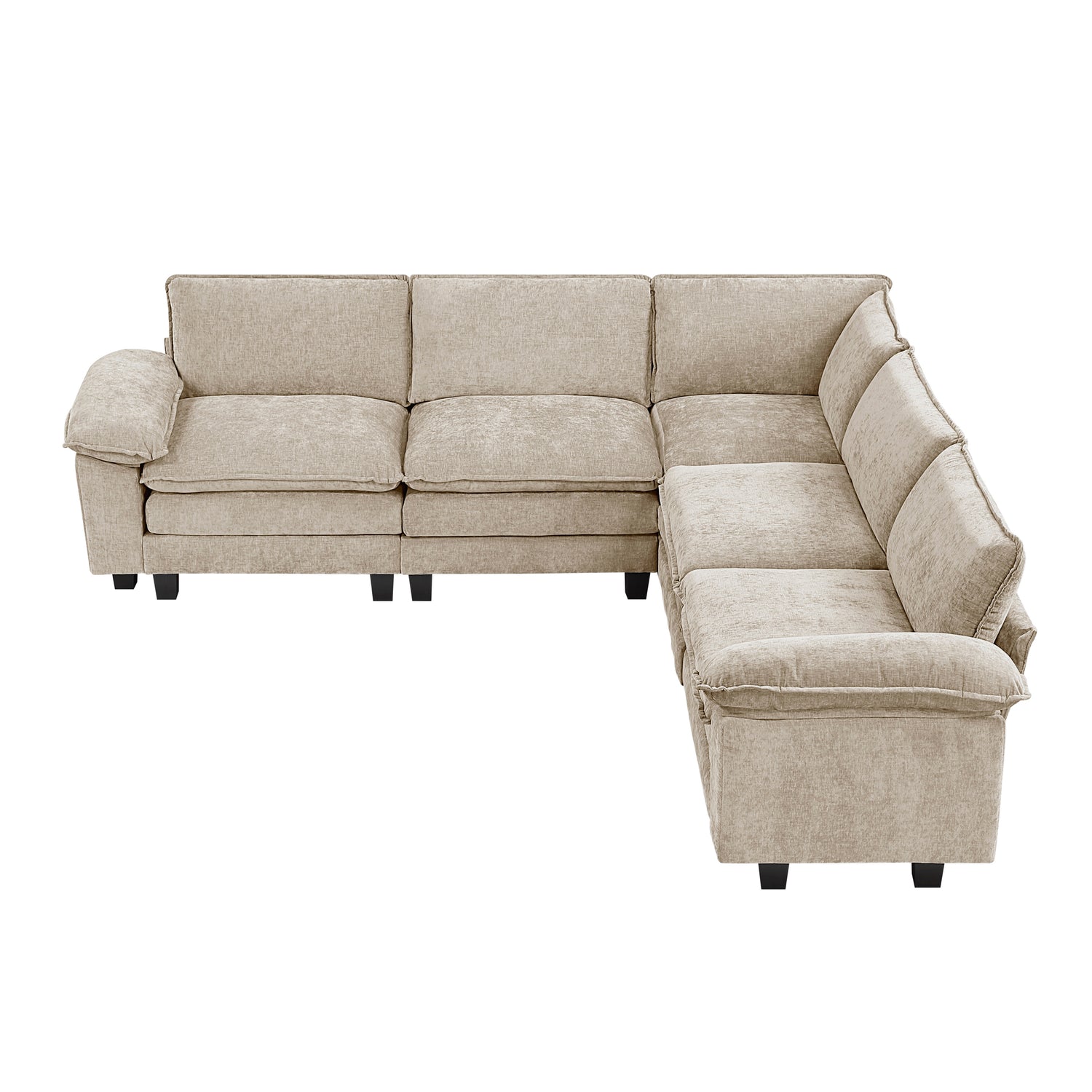 8450TPE*54ACCR (6)5-Piece Modular Sectional - 8450TPE*54ACCR
