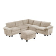 8450TPE*64ACCROT (7)6-Piece Modular Sectional with Ottoman - 8450TPE*64ACCROT
