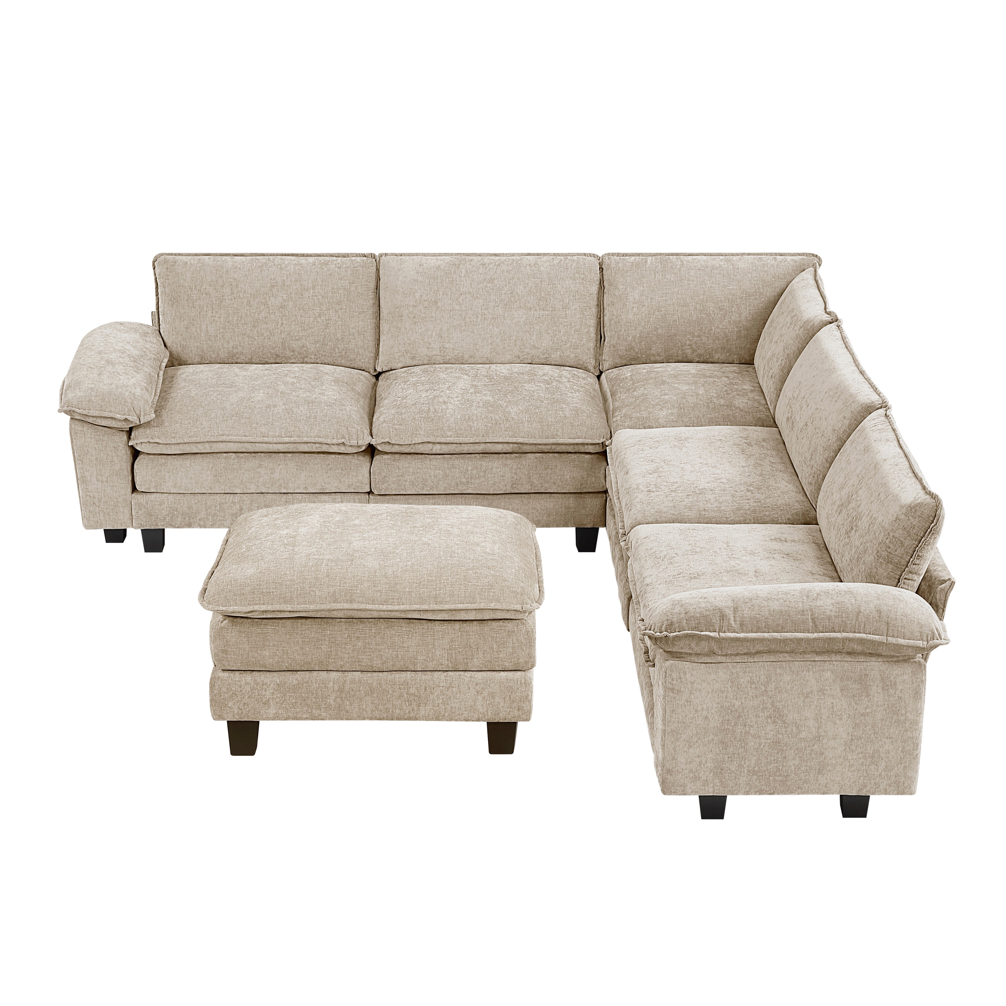 8450TPE*64ACCROT (7)6-Piece Modular Sectional with Ottoman - 8450TPE*64ACCROT