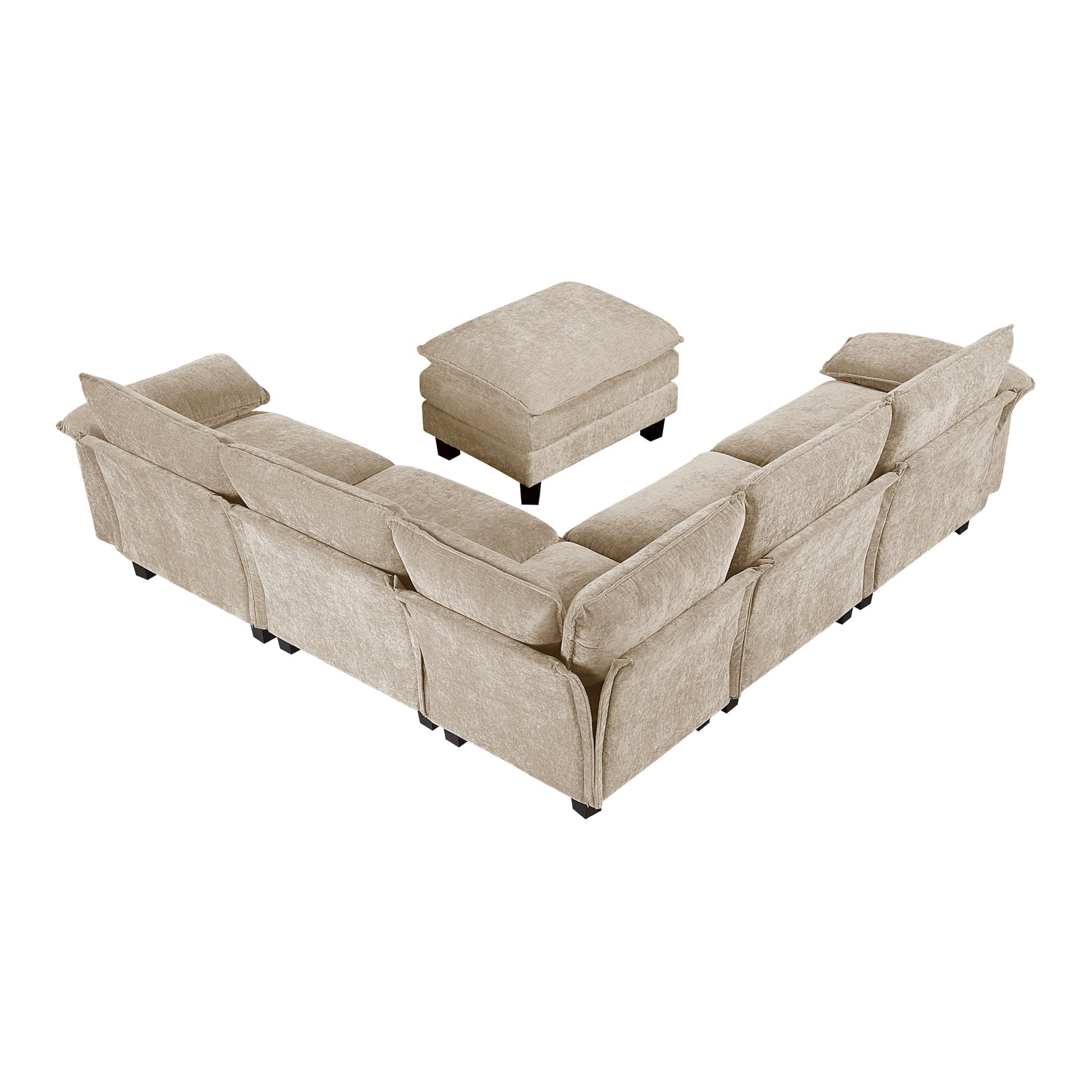 8450TPE*64ACCROT (7)6-Piece Modular Sectional with Ottoman - 8450TPE*64ACCROT