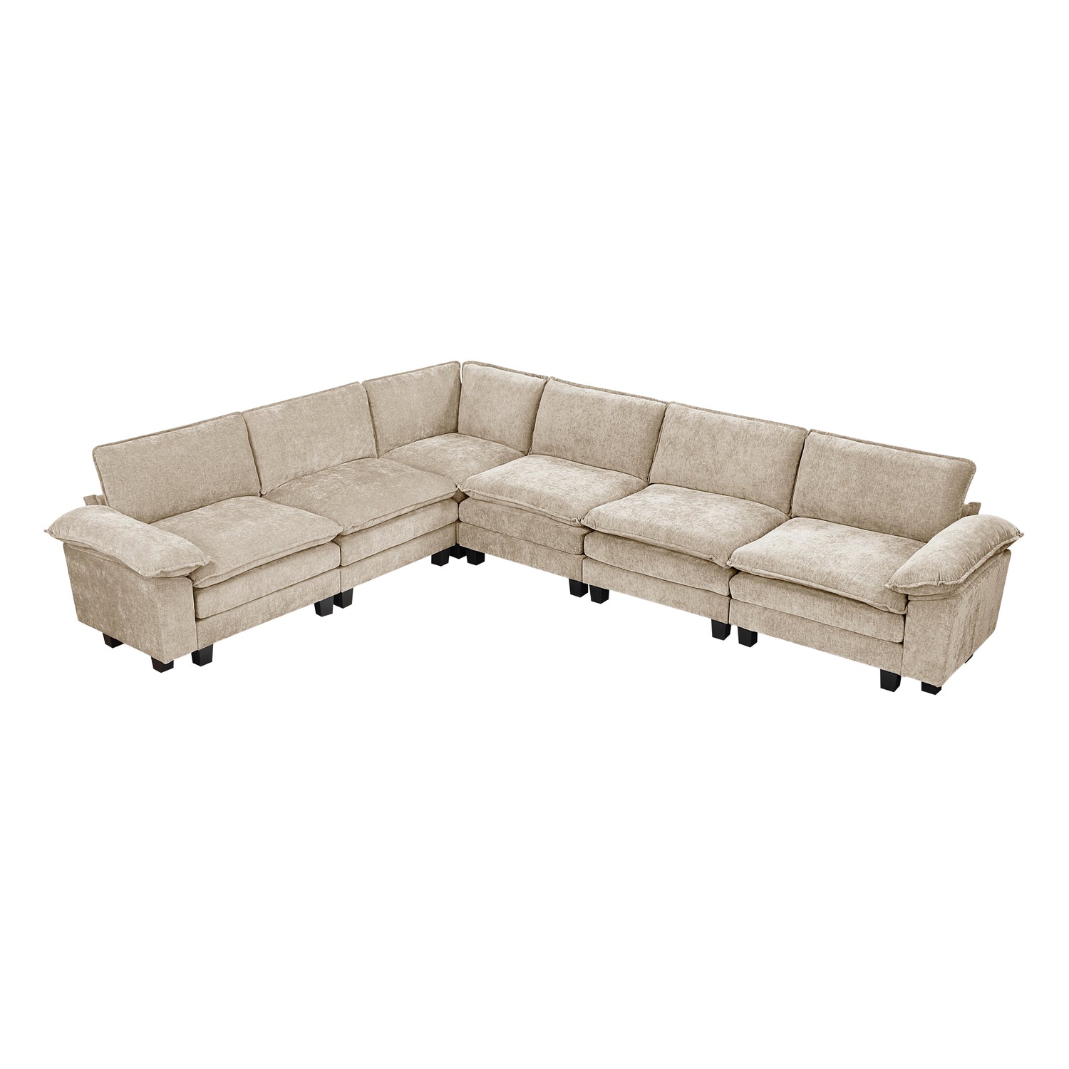 8450TPE*65ACCR (7)6-Piece Modular Sectional - 8450TPE*65ACCR