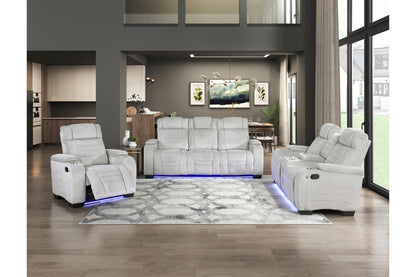 Ronan Light Gray Double Reclining Living Room Set from Homelegance - Luna Furniture