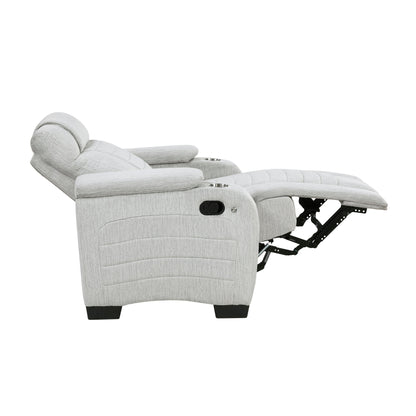 Ronan Light Gray Double Reclining Living Room Set from Homelegance - Luna Furniture