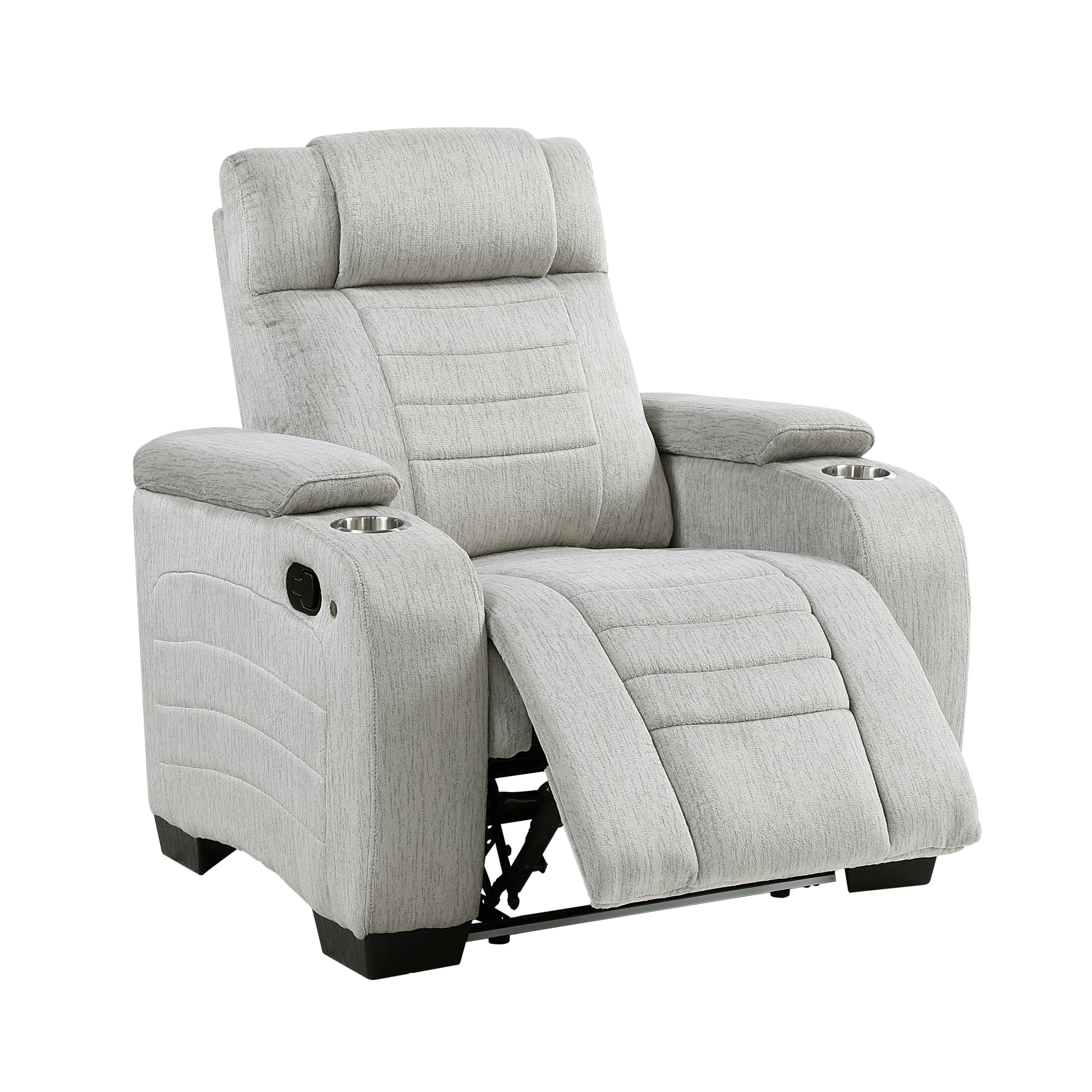 Ronan Light Gray Double Reclining Living Room Set from Homelegance - Luna Furniture