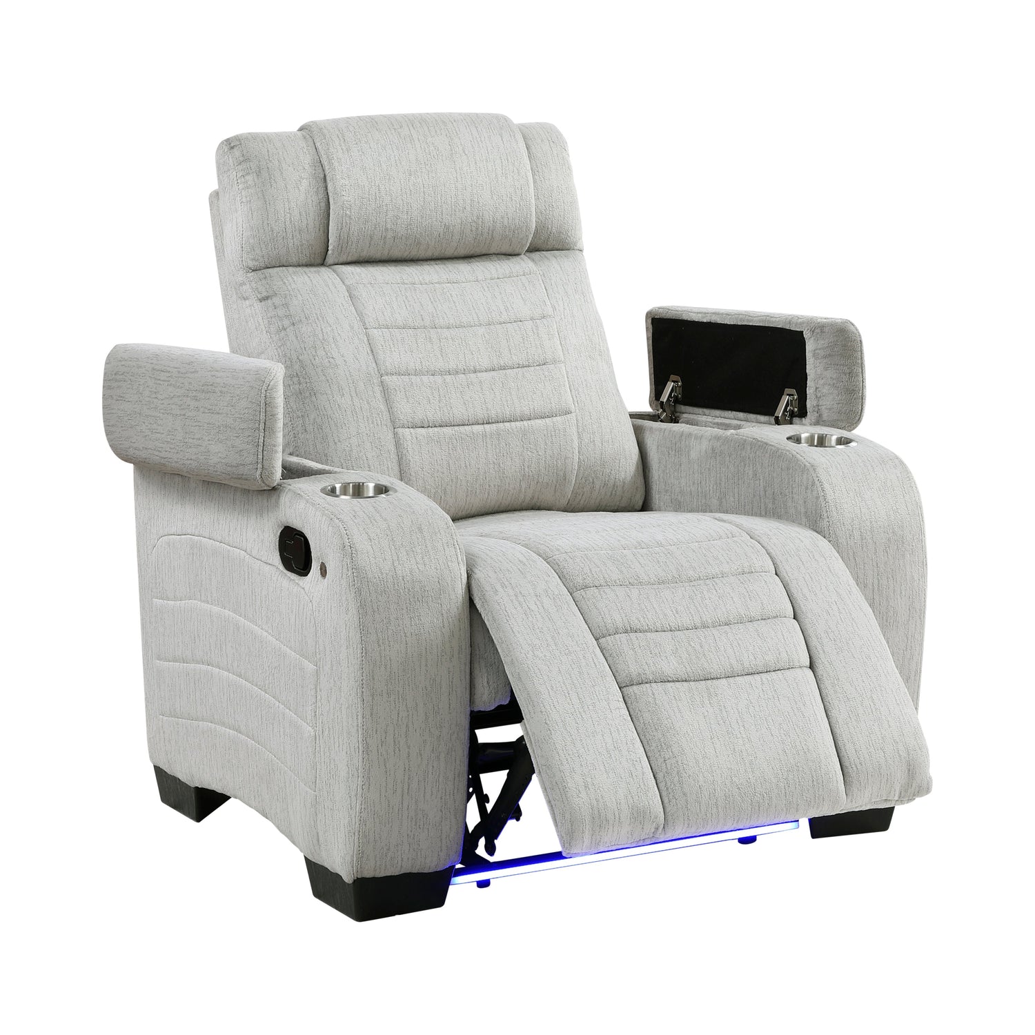 Ronan Light Gray Double Reclining Living Room Set from Homelegance - Luna Furniture