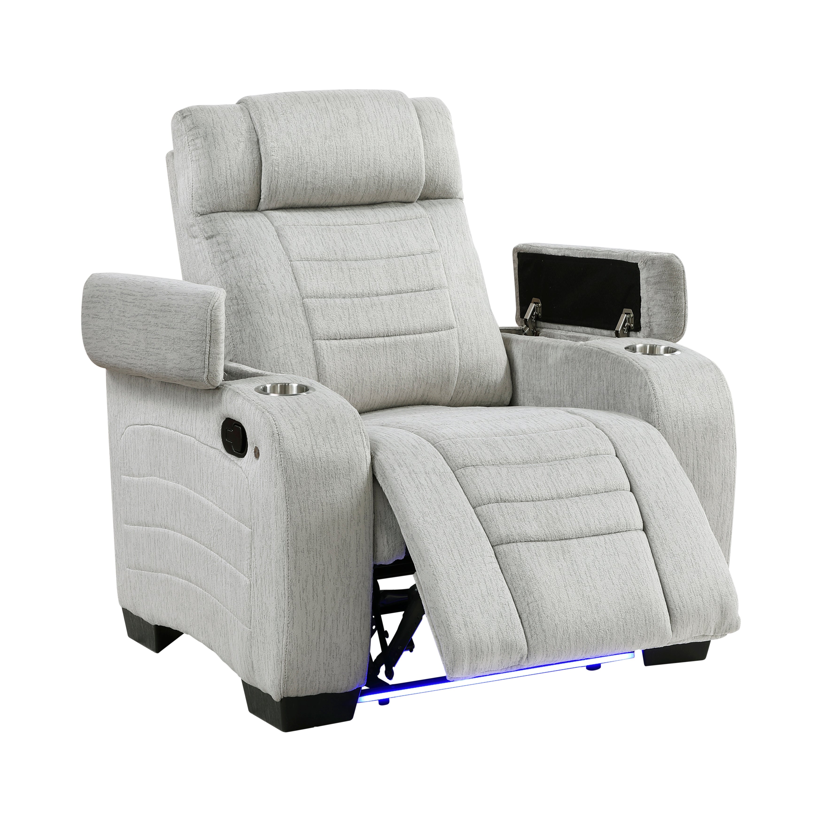 Ronan Light Gray Double Reclining Living Room Set from Homelegance - Luna Furniture