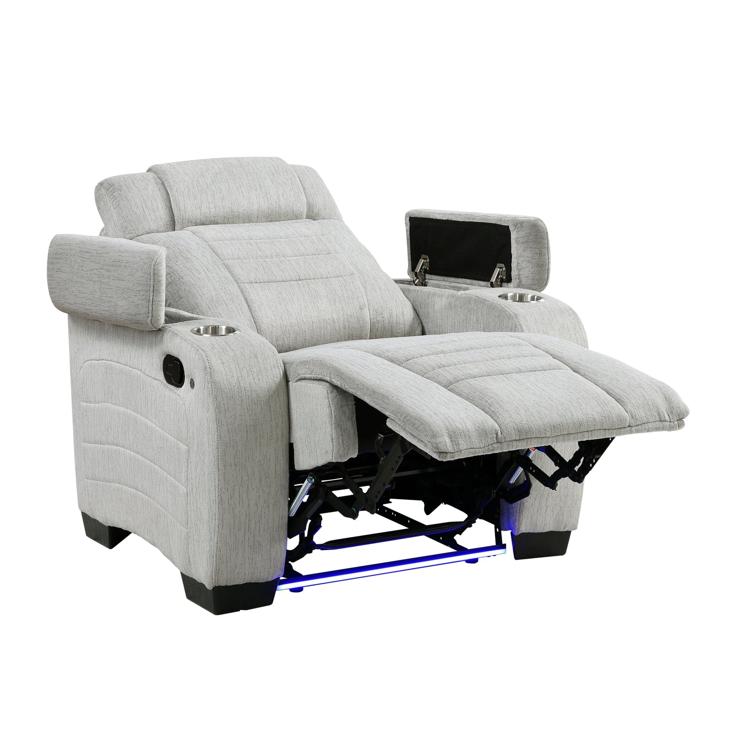 Ronan Light Gray Double Reclining Living Room Set from Homelegance - Luna Furniture