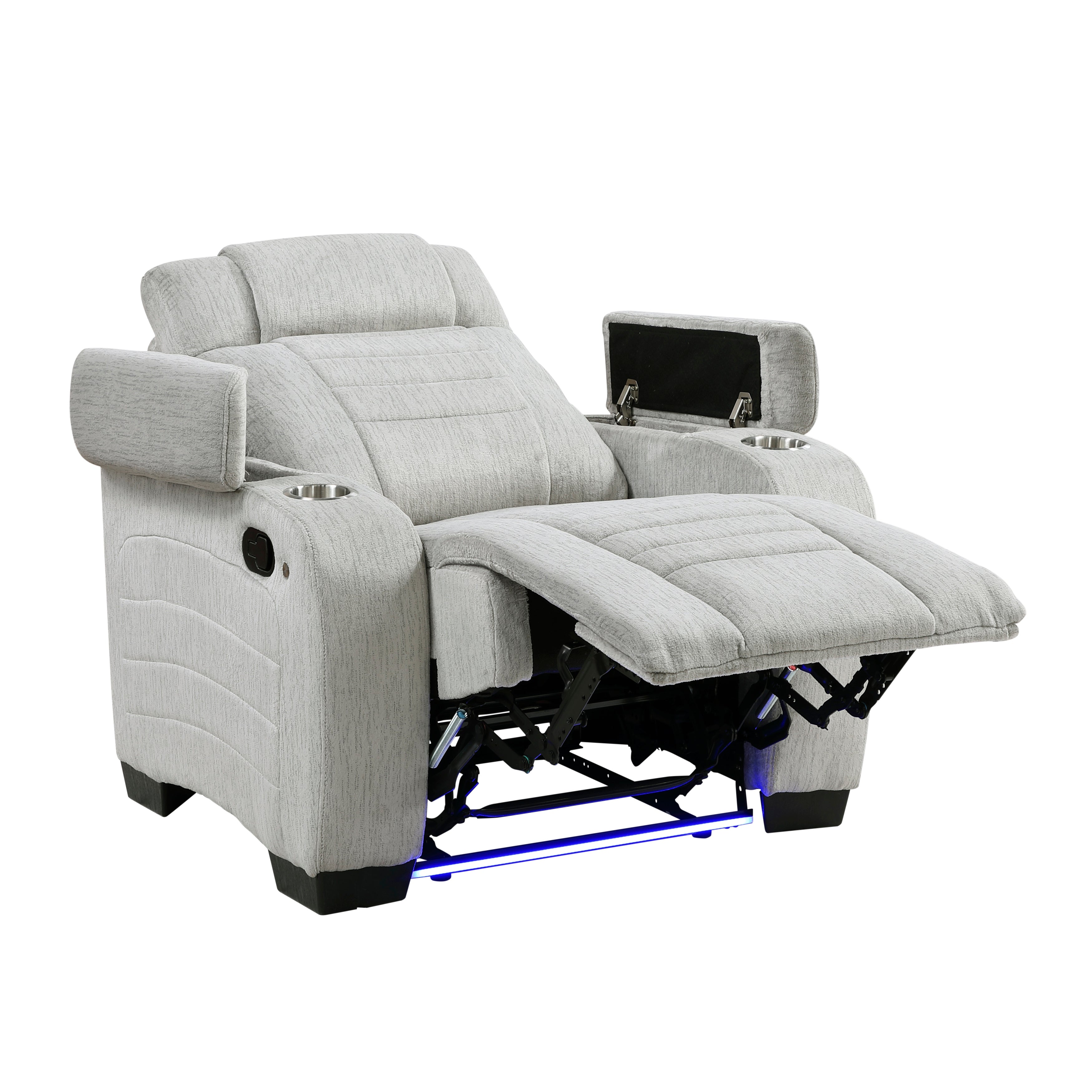 Ronan Light Gray Double Reclining Living Room Set from Homelegance - Luna Furniture
