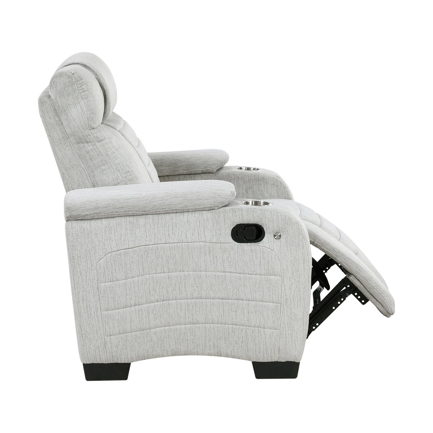 Ronan Light Gray Double Reclining Living Room Set from Homelegance - Luna Furniture