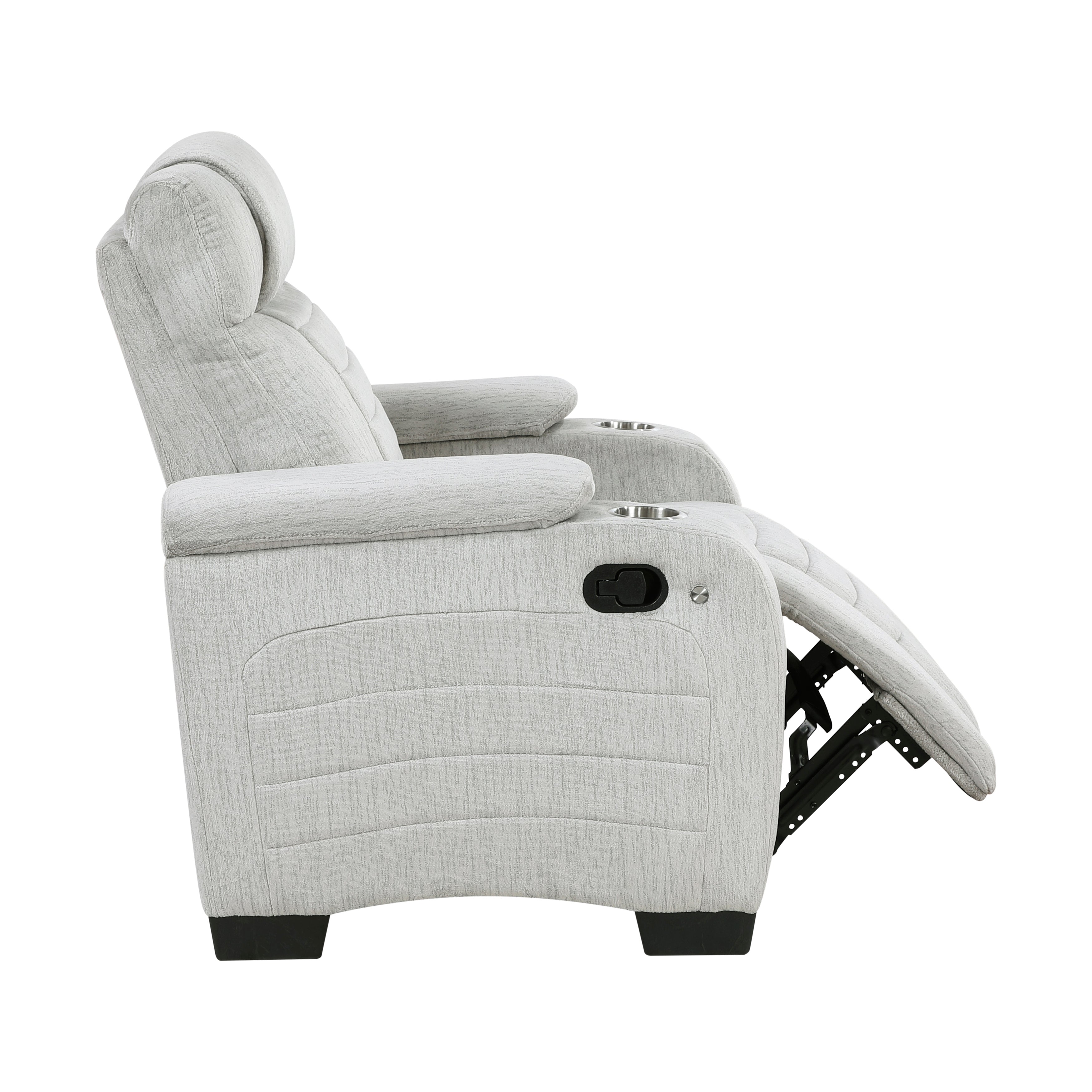 Ronan Light Gray Double Reclining Living Room Set from Homelegance - Luna Furniture