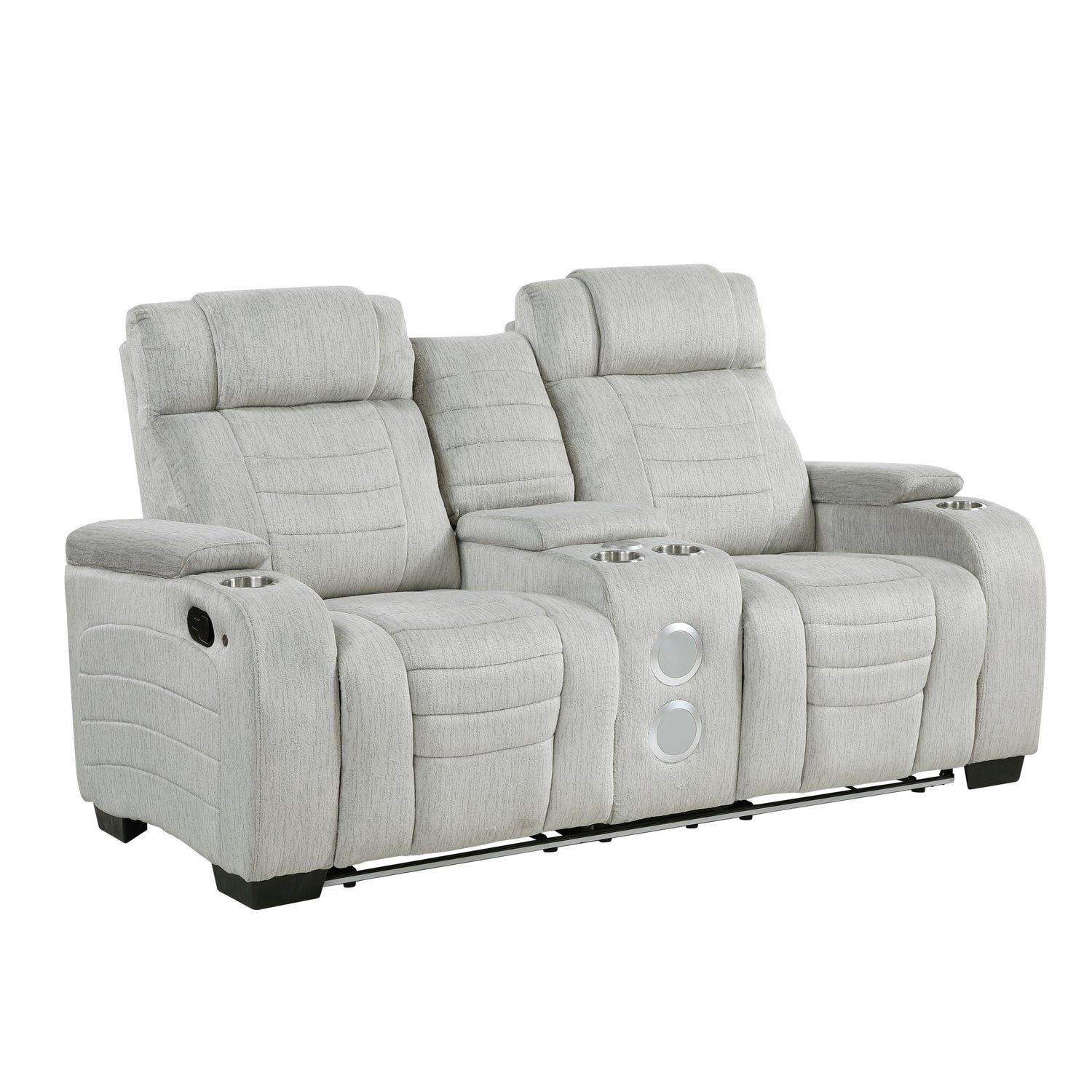 8455GRY*2 2pc Set: Sofa, Love - 8455GRY*2