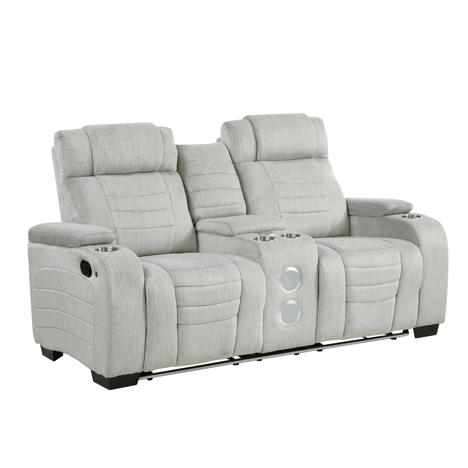 Ronan Light Gray Double Reclining Living Room Set from Homelegance - Luna Furniture