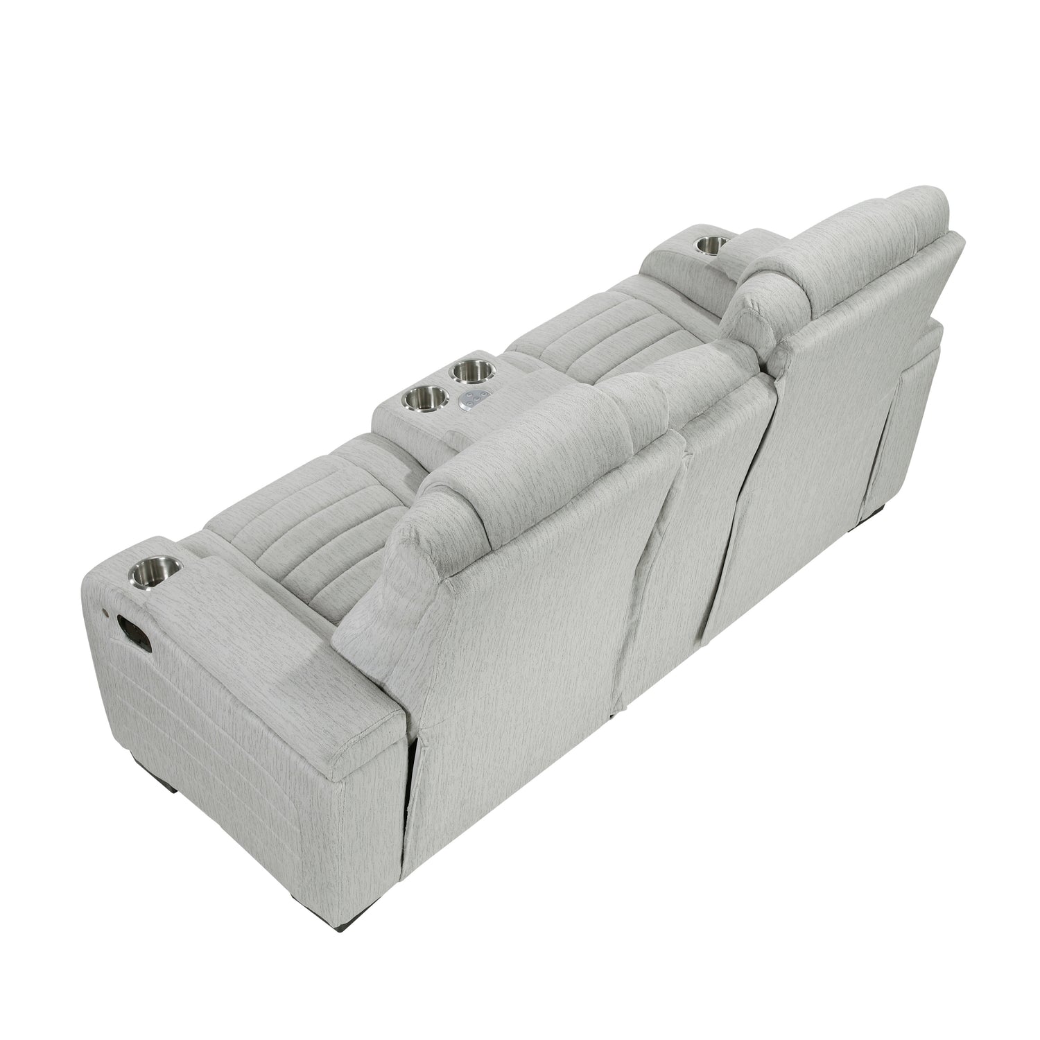 8455GRY*2 2pc Set: Sofa, Love - 8455GRY*2