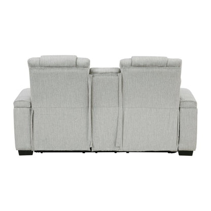 Ronan Light Gray Double Reclining Living Room Set from Homelegance - Luna Furniture