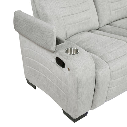 8455GRY*2 2pc Set: Sofa, Love - 8455GRY*2