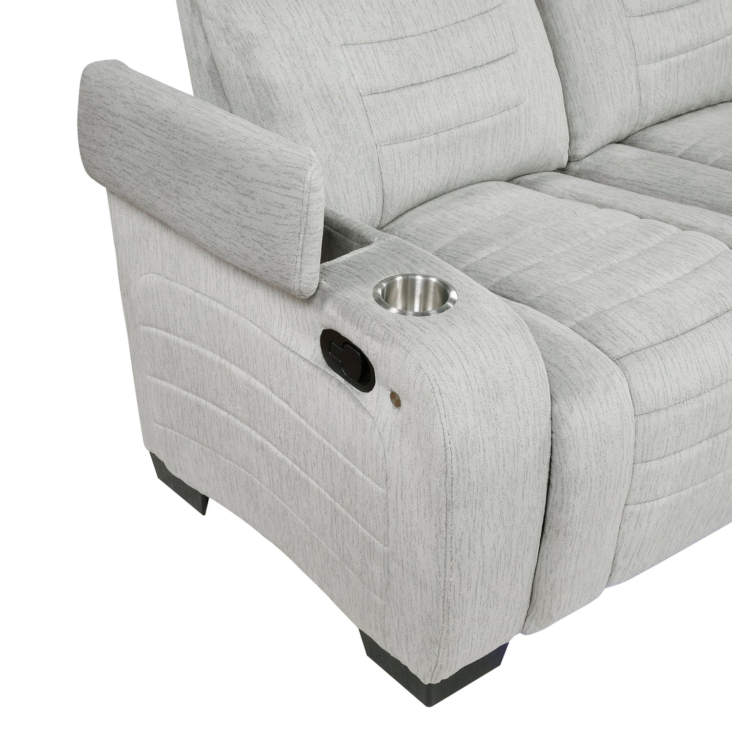 Ronan Light Gray Double Reclining Living Room Set from Homelegance - Luna Furniture