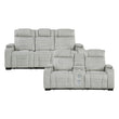 8455GRY*2 2pc Set: Sofa, Love - 8455GRY*2