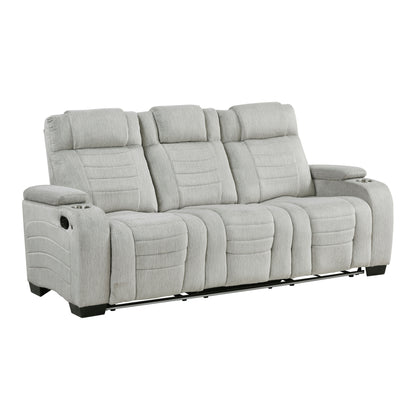 8455GRY*2 2pc Set: Sofa, Love - 8455GRY*2