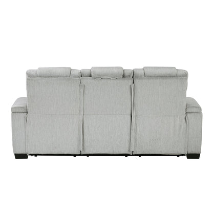 Ronan Light Gray Double Reclining Living Room Set from Homelegance - Luna Furniture