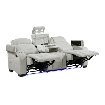 8455GRY*2 2pc Set: Sofa, Love - 8455GRY*2