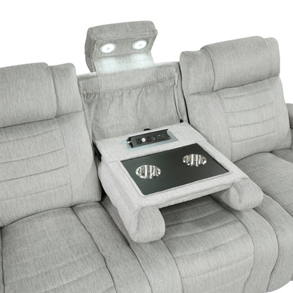 Ronan Light Gray Double Reclining Living Room Set from Homelegance - Luna Furniture