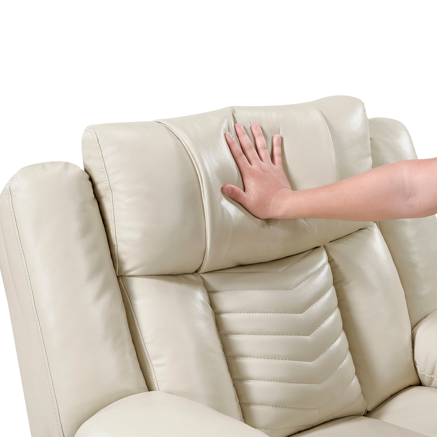 8457BEG-1PW Power Reclining Chair with LED and Charging Ports - 8457BEG-1PW
