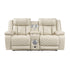 8457BEG-2PW Power Double Reclining Love Seat with Center Console, Wireless Speakers, LED and Charging Ports - 8457BEG-2PW